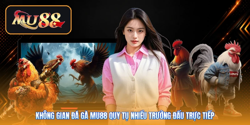 Không gian đá gà Mu88 quy tụ nhiều trường đấu trực tiếp